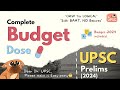  complete budget  in one  single dose upscprelims 2024