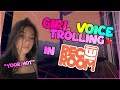 GIRL VOICE TROLLING - (Full vid on Channel) #Short #recroomshorts
