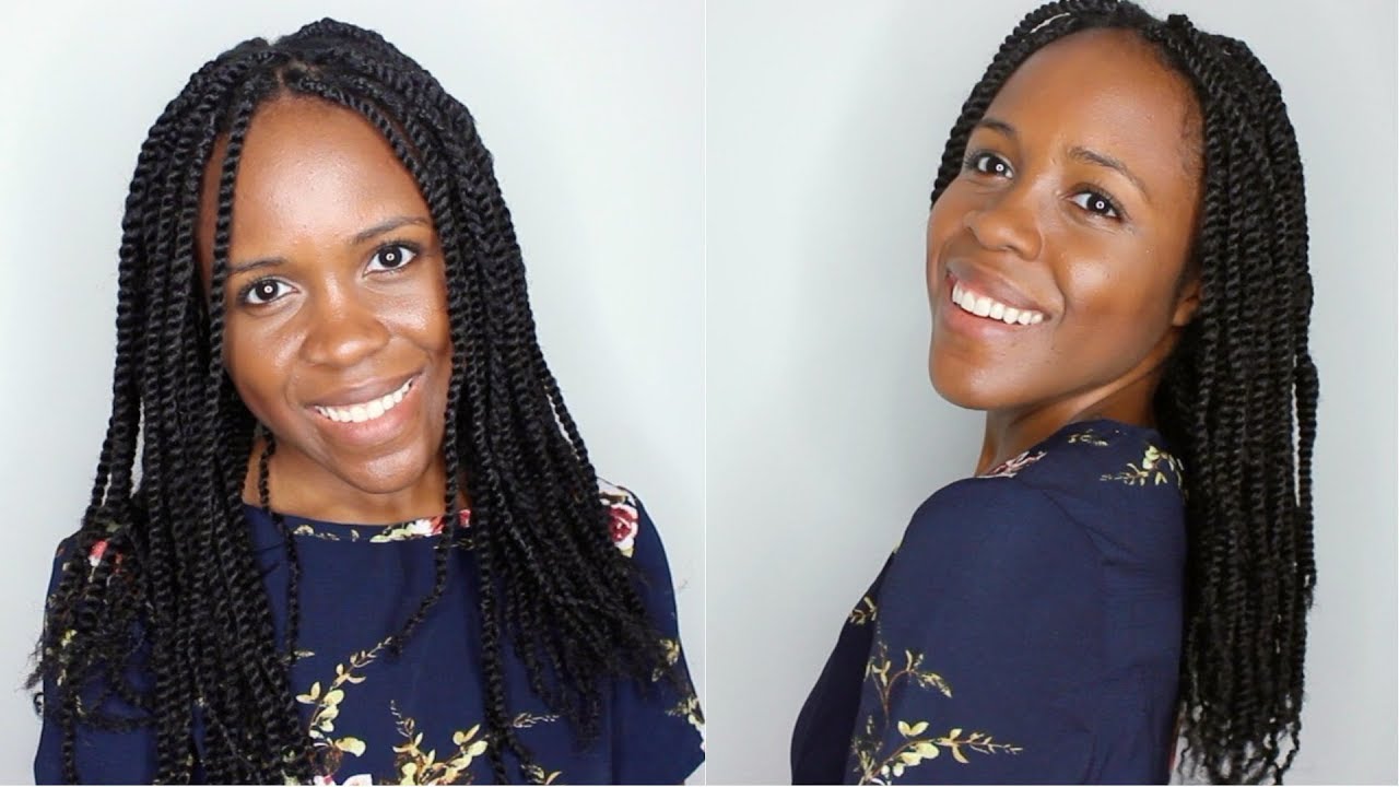 Install Natural Kinky Twists with Marley Hair - YouTube