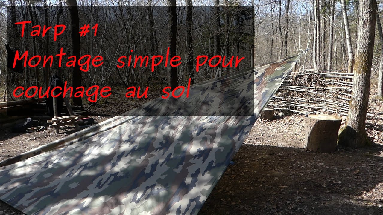 Tarp #1 Montage pour couchage au sol