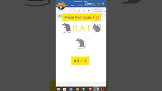 Make Rat 🐁🐁 | #microsoft #education #tips #trending #shorts #viral #video #creatorrohit