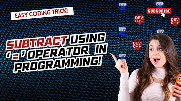 Write a program to find subtraction of two numbers using assignment (=) operator | Using Dev C++