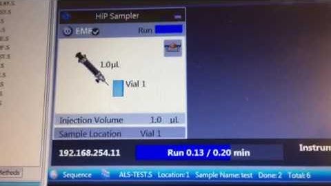 Agilent 1290 Infinity G4226 sampler in operation