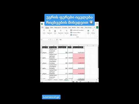ექსელის 5 დღიანი უფასო მარათონი თემით: conditional formatting