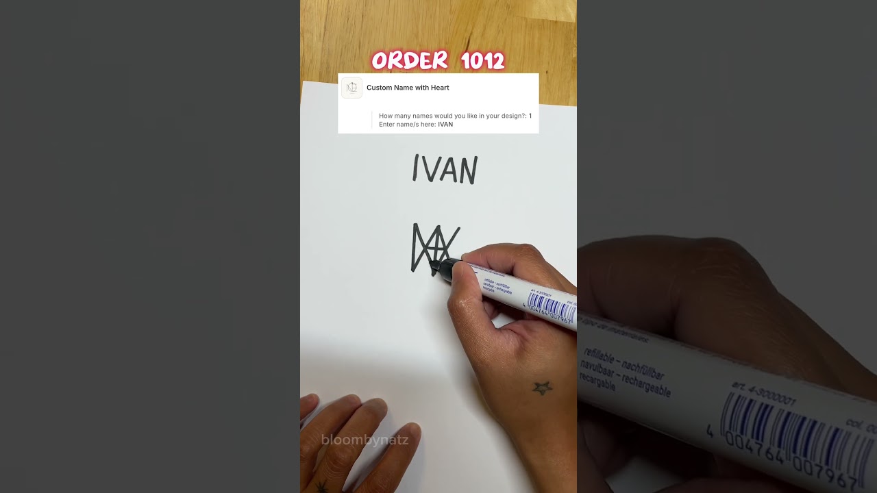 Custom Name Logo Tattoo Design Italian Name | Ivan 