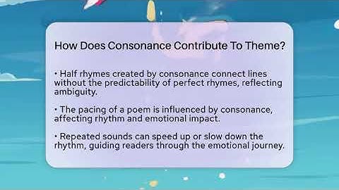 How Does Consonance Contribute To Theme? - The Prose Path