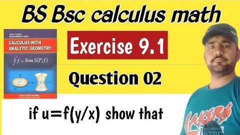 BSc Calculus Ex 9.1 Q2 | Homogeneous Functions | Verify Euler’s Theorem Step by Step 