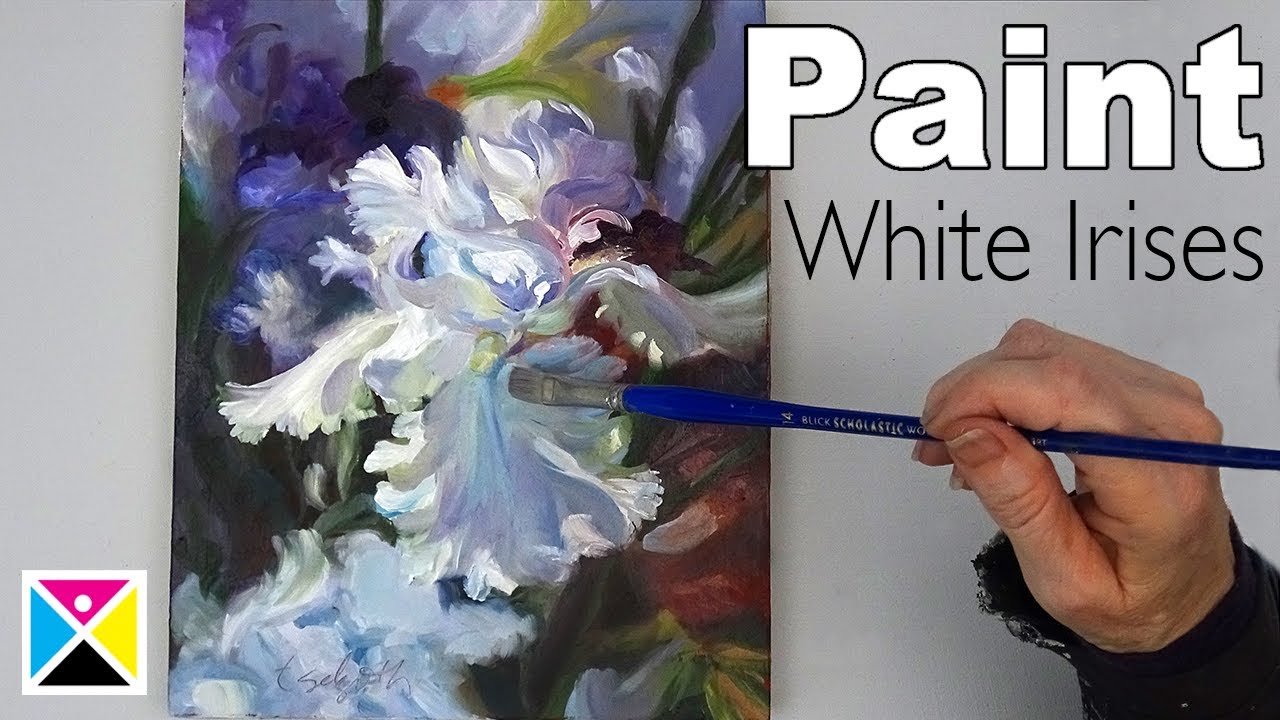 How to Paint White Irises in Acrylics and Oils YouTube