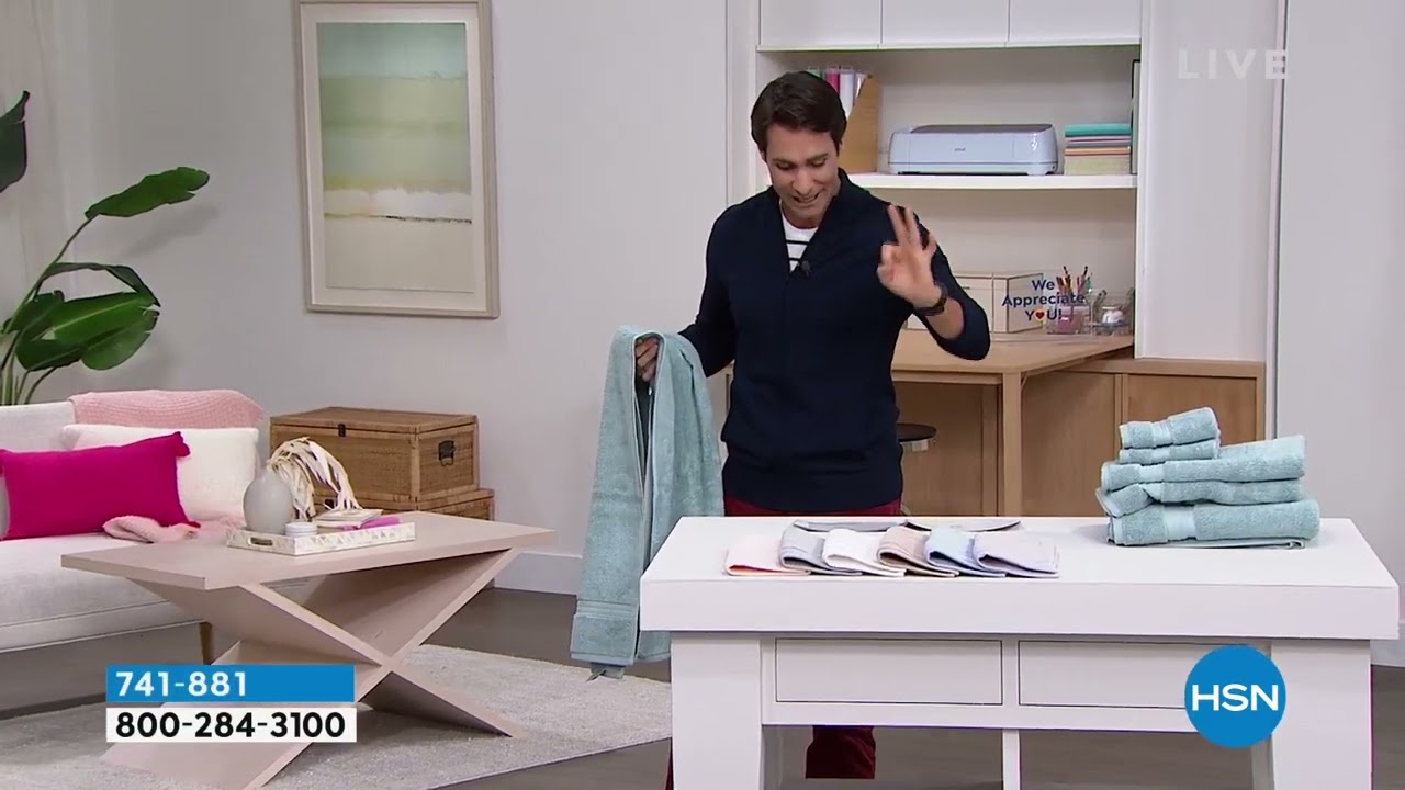 august   leo 6pc Luxe Turkish Cotton Towel Set w/Coresof...