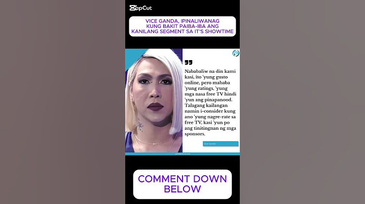 VICE GANDA, IPINALIWANAG KUNG BAKIT PAIBA-IBA ANG KANILANG SEGMENT SA IT'S SHOWTIME  #viralvideo