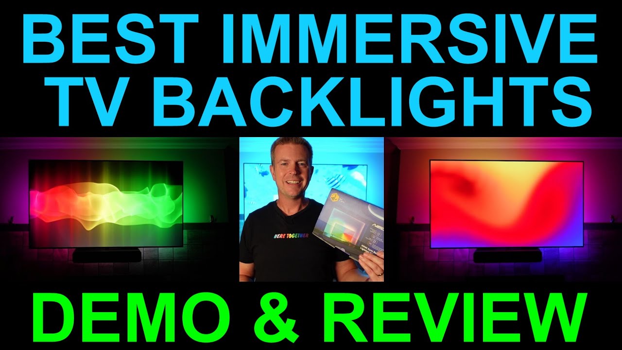 DEMO Best Immersive TV Backlights HDMI Sync Box Ambient Strip Lights Lytmi (Light Mi) Neo Review