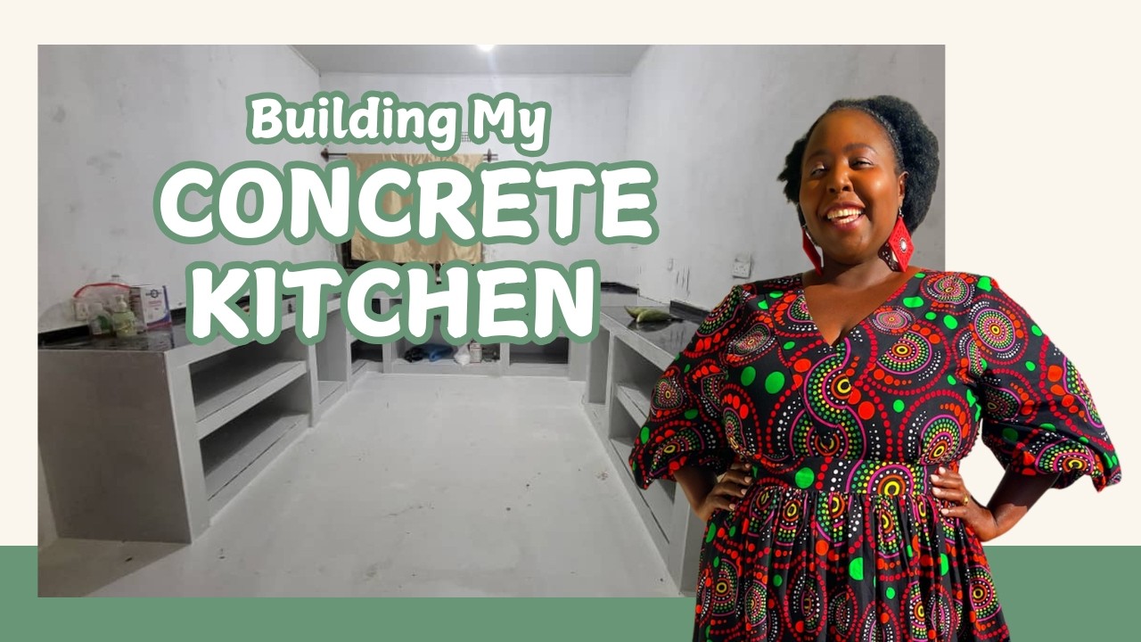 How I Designed , Built And Tiled My Concrete Kitchen Unit Lusaka