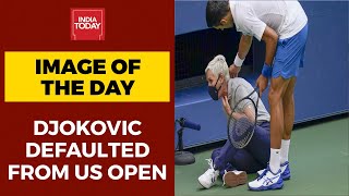 The image of day video is world no. 1 novak djokovic who was defaulted
for accidentally hitting a line judge with ball during his 4th-round
match ...