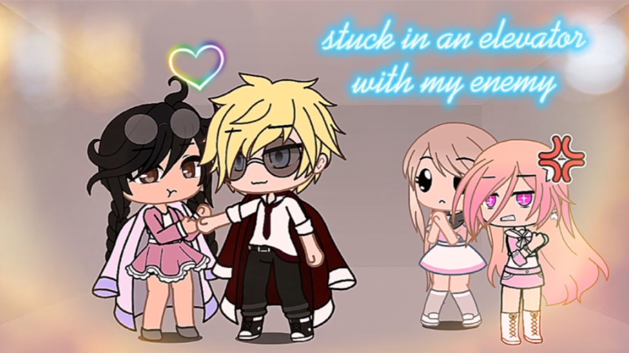 Stuck in An Elevator With My Enemy | Gacha Life Mini Movie - YouTube