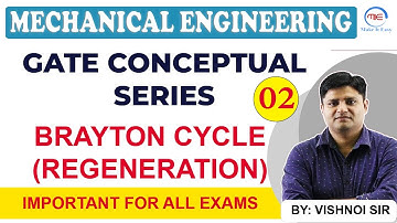 Brayton Cycle (Regeneration) I Brayton Cycle In Hindi | GATE 2023 | By Vishnoi Sir