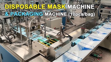 3Ply Disposable Mask Machine With Online Mask Packaging Machine (10pcs/bag)