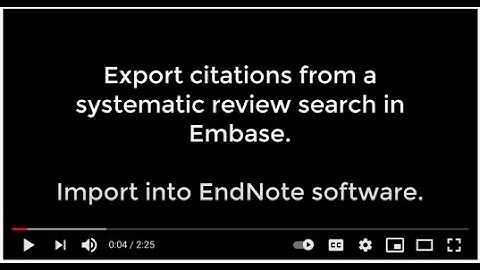 Embase Citation Export for EndNote Software