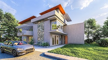 REALISTIC EXTERIOR RENDERING LUMION 11 3 STOREY HOUSE S7