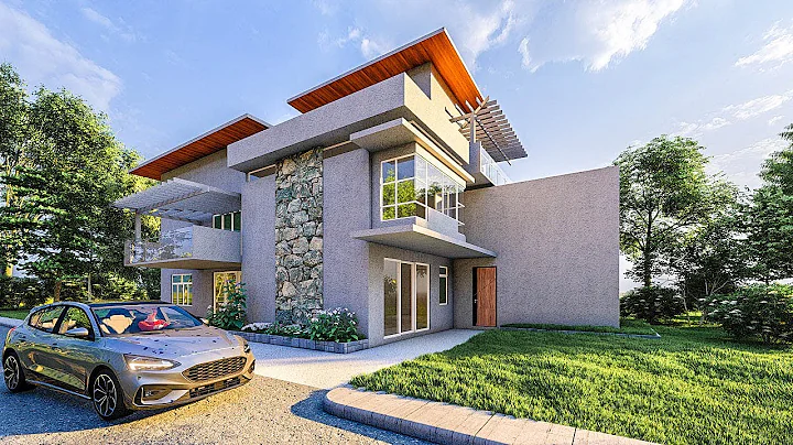 REALISTIC EXTERIOR RENDERING LUMION 11 3 STOREY HOUSE S7