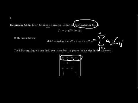 Cofactors and Laplace