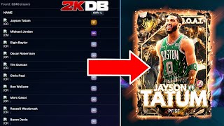 2KDB DATABASE IS BACK!! LOOK FOR GOAT JAYSON TATUM ANIMATION HIDDEN GEMS AND MORE IN NBA2K25 MyTeam