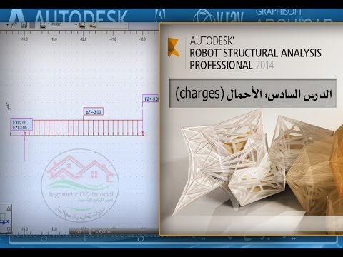 درس6: الأحمال (charges) " دورة التحليل الإنشائي لعارضة (poutre) على  Robot Structural Analysis Pro "