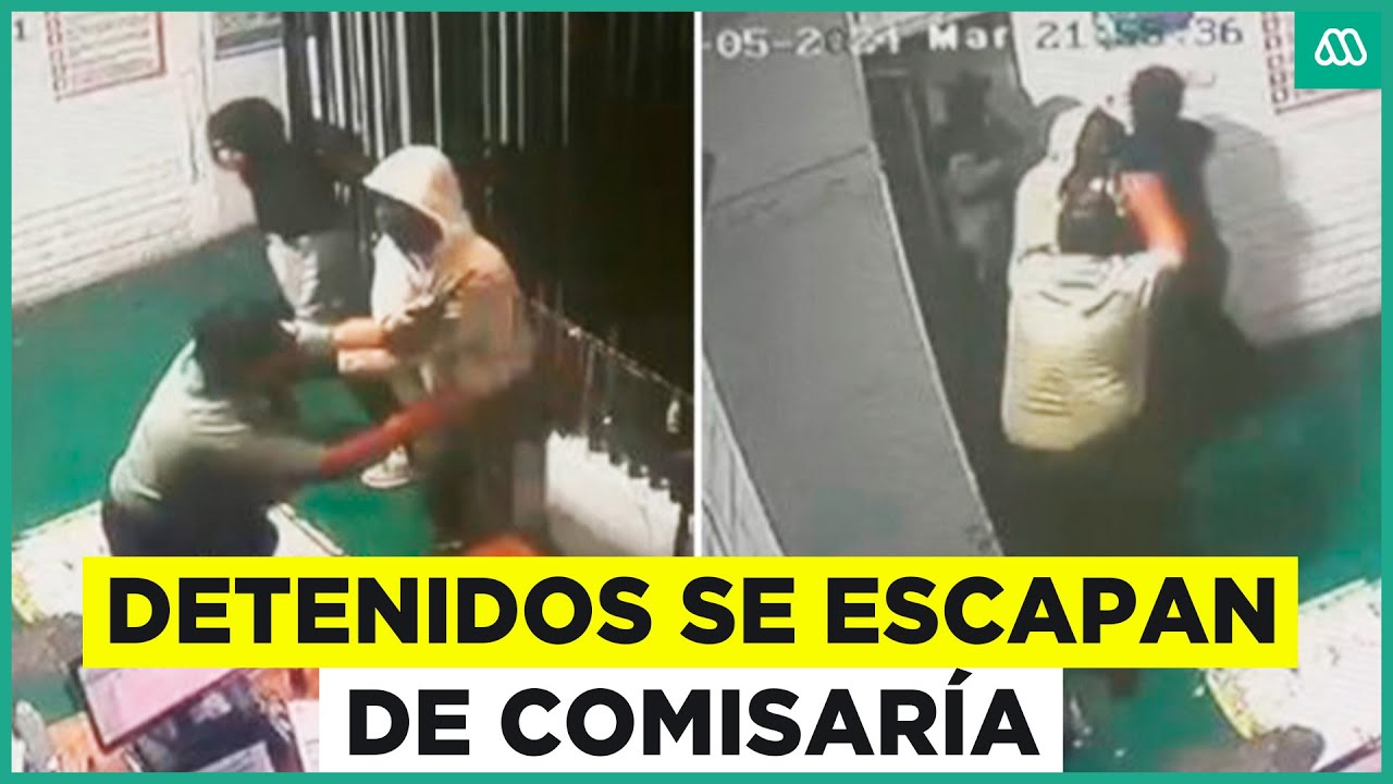 Video muestra momento exacto en que detenidos escapan desde comisaría de Carabineros