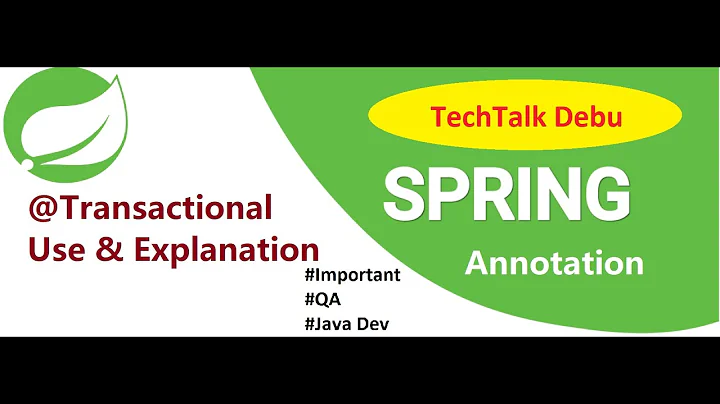 What is the use of Transactional annotaion | Important Spring Interview question