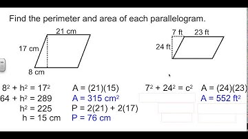 Geometry 11-1 Areas of Parallelograms and Triangles