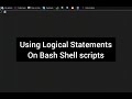 Logical Statements Bash Script [Tagalog]