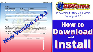 How to Download and Install offline eBIRForms version v7.9.3