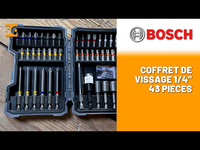 Embout de vissage Extra Hard et jeu de douilles, 43 pièces - Bosch  Professional