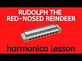 Rudolph the Red-Nosed Reindeer - Christmas Harmonica Lesson Play-Along - Easy lesson for C harmonica
