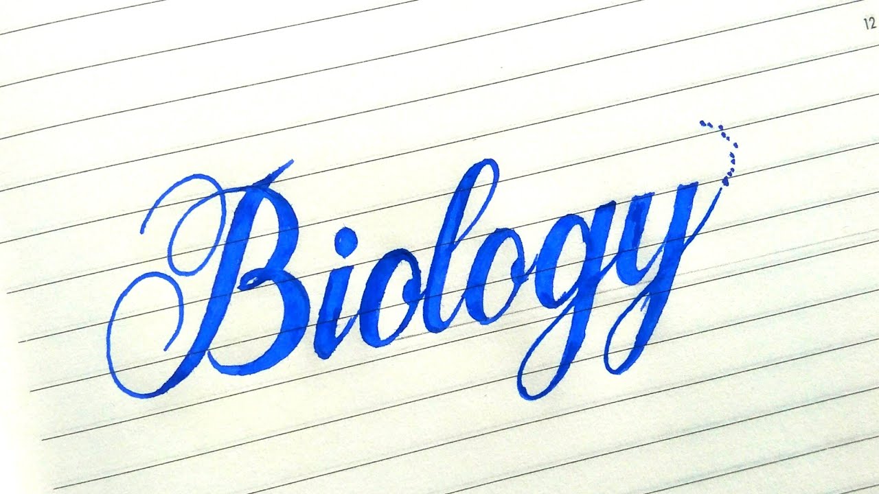 biology assignment in calligraphy