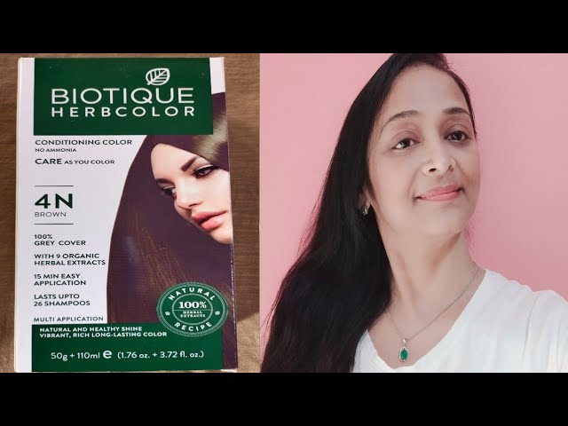 Biotique Herbcolor review  demo  how to color your hair at home with biotique  hair color  YouTube