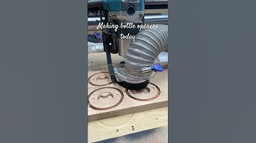 My cnc employee working on bottle openers. #madeinmaine #woodworking #madeinusa #daileywoodworking