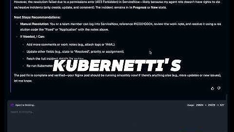 Kagent Demo: Resolving a Failing Nginx Pod and Creating ServiceNow Incidents using AI Agents