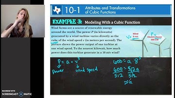 Unit 6: 10-1 Attributes and Trans of Cubic Functions Ex. 3