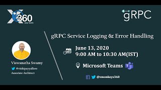 Building gRPC Service, Logging, Error Handling | Viswanatha Swamy | XMonkeys360
