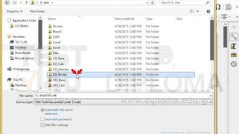 Save the current document under the name test1.odt in the IL-ates\LO_Writer folder of the...
