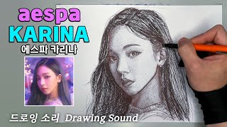 aespa KARINA | Ballpoint Pen Drawing | Drawing asmr