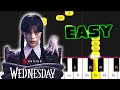 ZOMBIE - (from Wednesday Season 2) EASY PIANO TUTORIAL