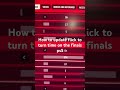 How to update flick to turn time on the finals ps5