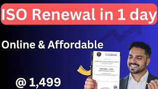 Information ISO Renewal Online in India 2025  Renew ISO Certificate in 1 Day  LegalTax Guide