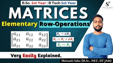 Elementary Row Operations Matrices | Elementary Row Transformation - By SN Maths Academy
