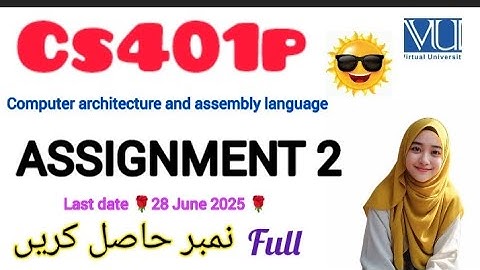 CS401p ASSIGNMENT 2 SOLUTION 2025 ||CS401p ASSIGNMENT 2 2025 ||#cs401p #assignment  #2025