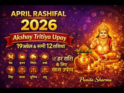 April Rashifal 2026 🔮 + Akshay Tritiya Upay (19 April) | All 12 Rashis | Astrologer Punita Sharma