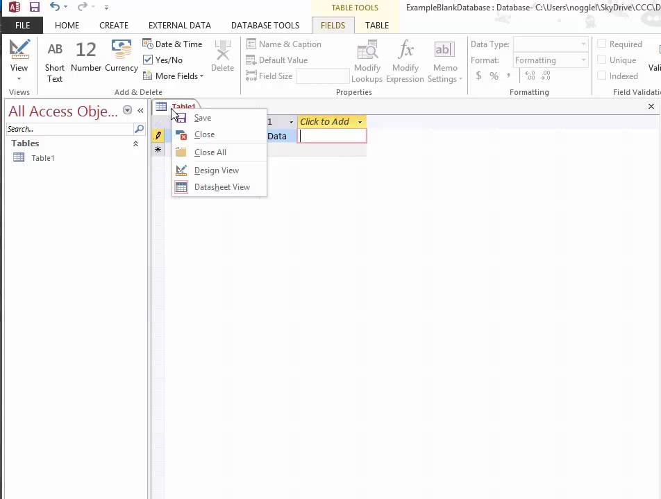 Create Database Tables: Saving an Object - YouTube