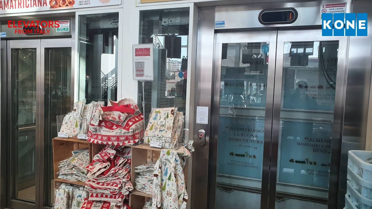 4 Scenic 2011 Kone Monospace MRL traction elevators@Eataly Rome Food Mall, Rome, Italy