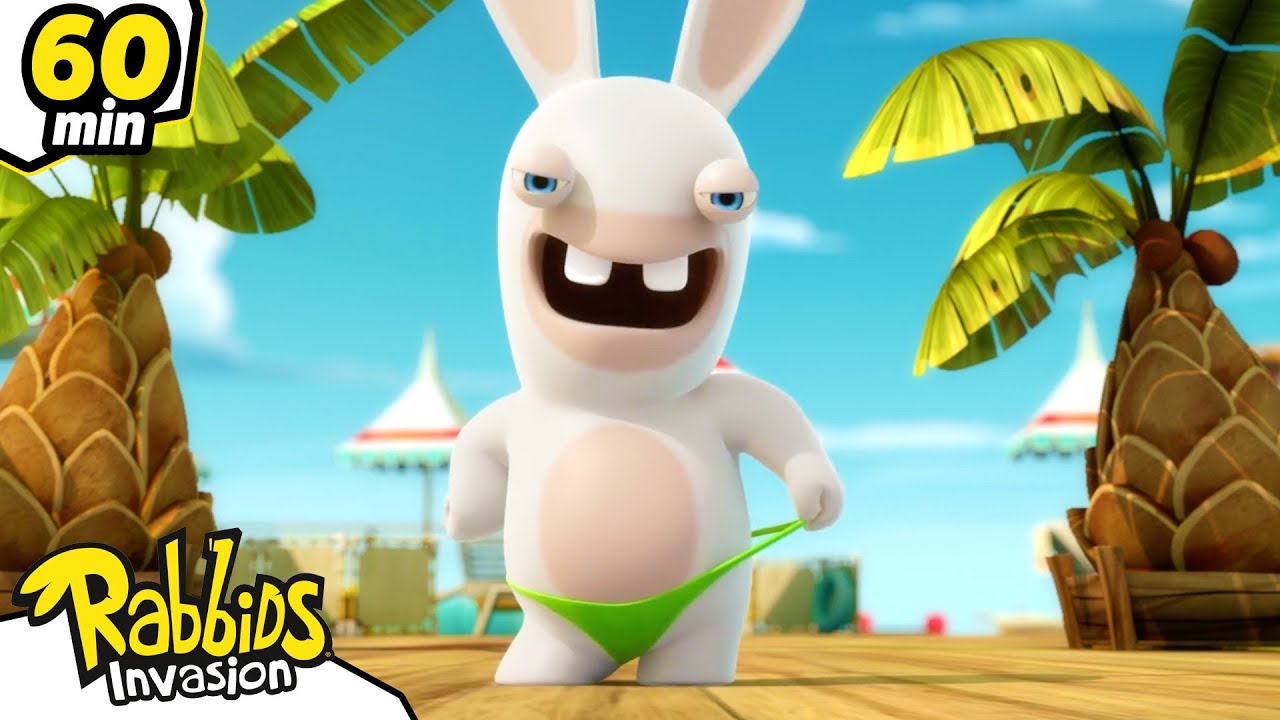 ¿Quién tendrá el mejor bañador? 🌴👙 Slay en la playa! | Rabbids La Invasión 🐰 | Dibujos animados